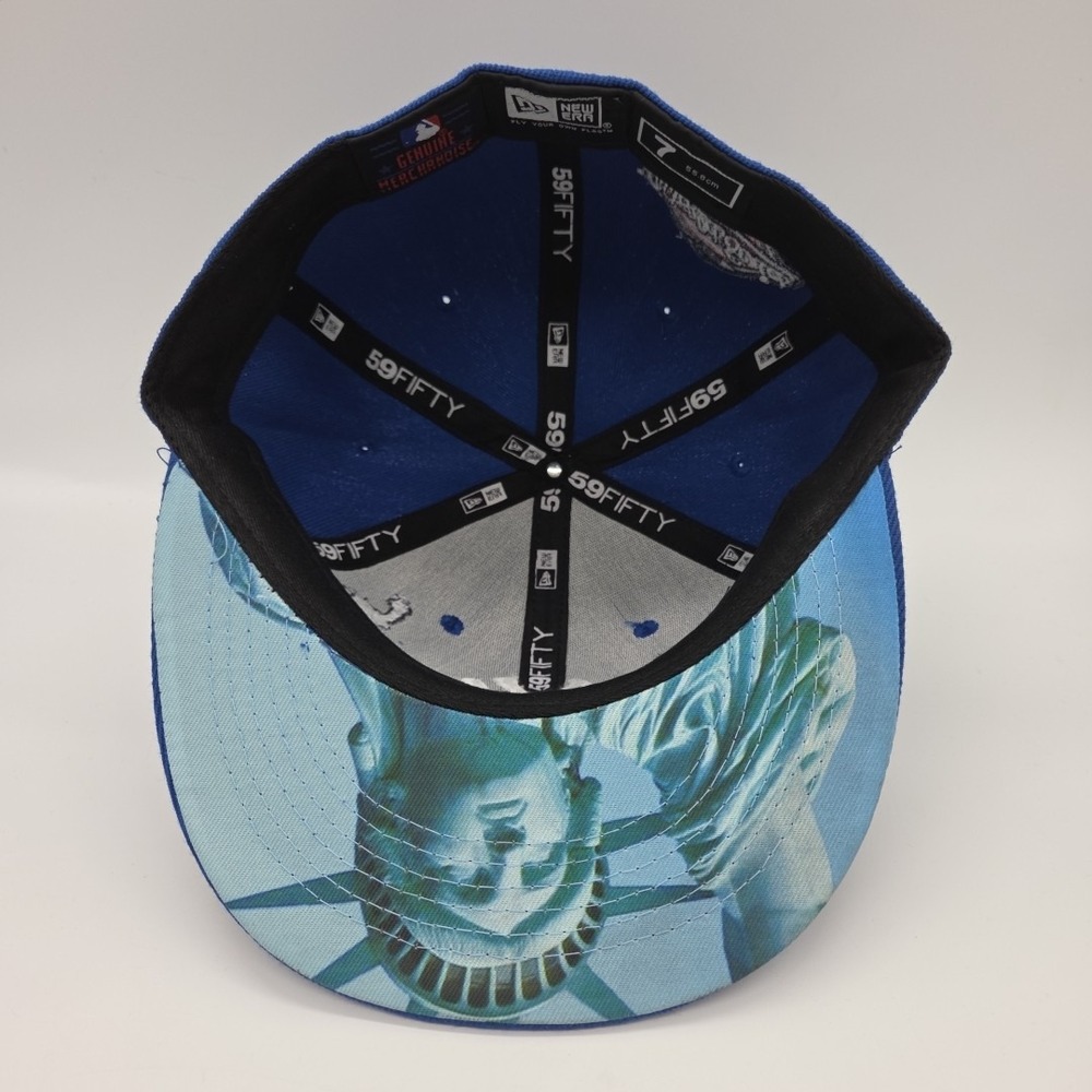 Size 7 - New Era New York Yankees Blue Hat Statue of Liberty 59Fifty New W/O Tag - Picture 5 of 7